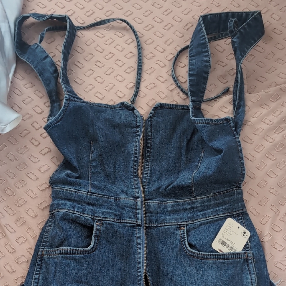 Free people: We The Free Denim One Piece Jumpsuit